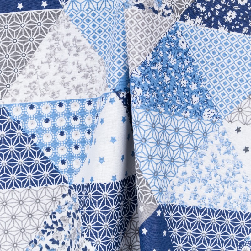 Patchwork-Stoff blau - Ribes y Casals