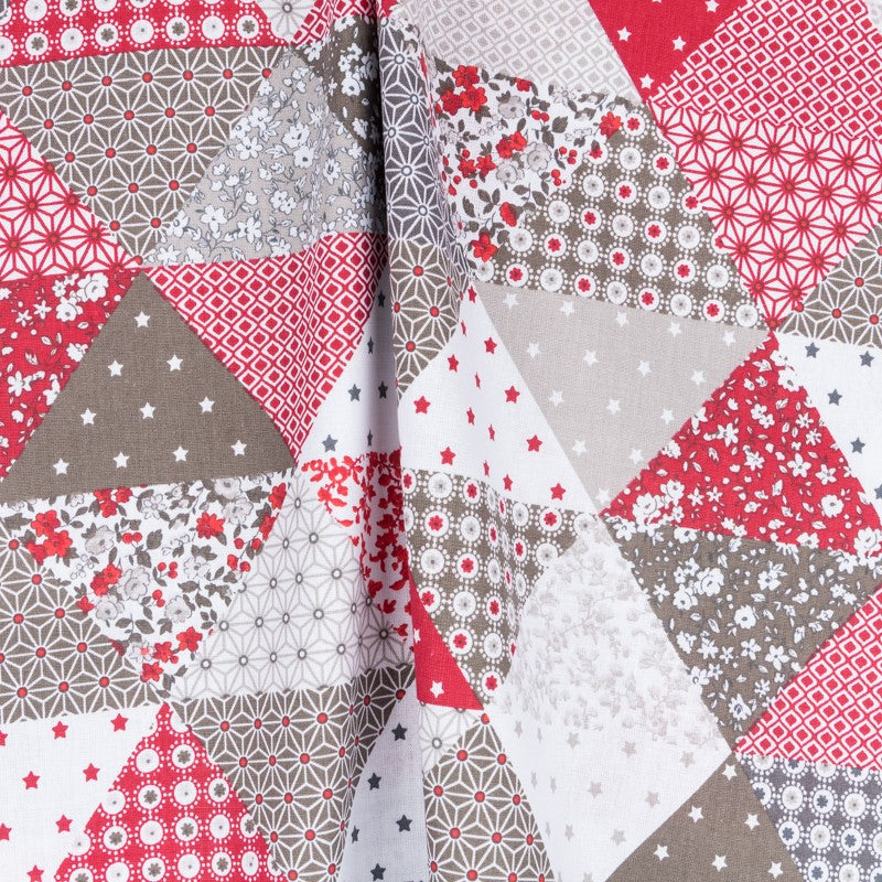 Patchwork-Stoff Rot - Ribes y Casals