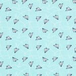 Stoff Patchwork Flugzeuge Wasser Grün - Ribes y Casals