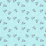 Stoff Patchwork Flugzeuge Wasser Grün - Ribes y Casals