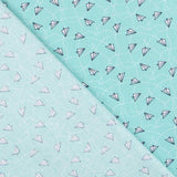 Stoff Patchwork Flugzeuge Wasser Grün - Ribes y Casals