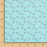 Stoff Patchwork Flugzeuge Wasser Grün - Ribes y Casals