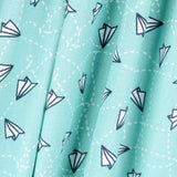 Stoff Patchwork Flugzeuge Wasser Grün - Ribes y Casals
