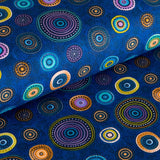 Patchwork-Stoff-Räder Blau - Ribes y Casals