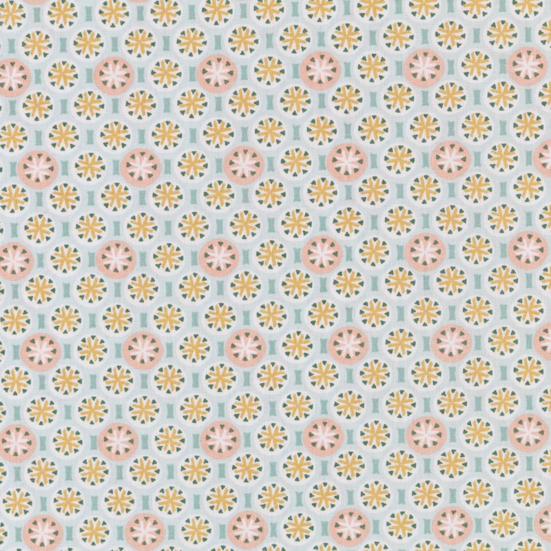 Patchwork-Stoff-Räder Wasser Grün - Ribes y Casals