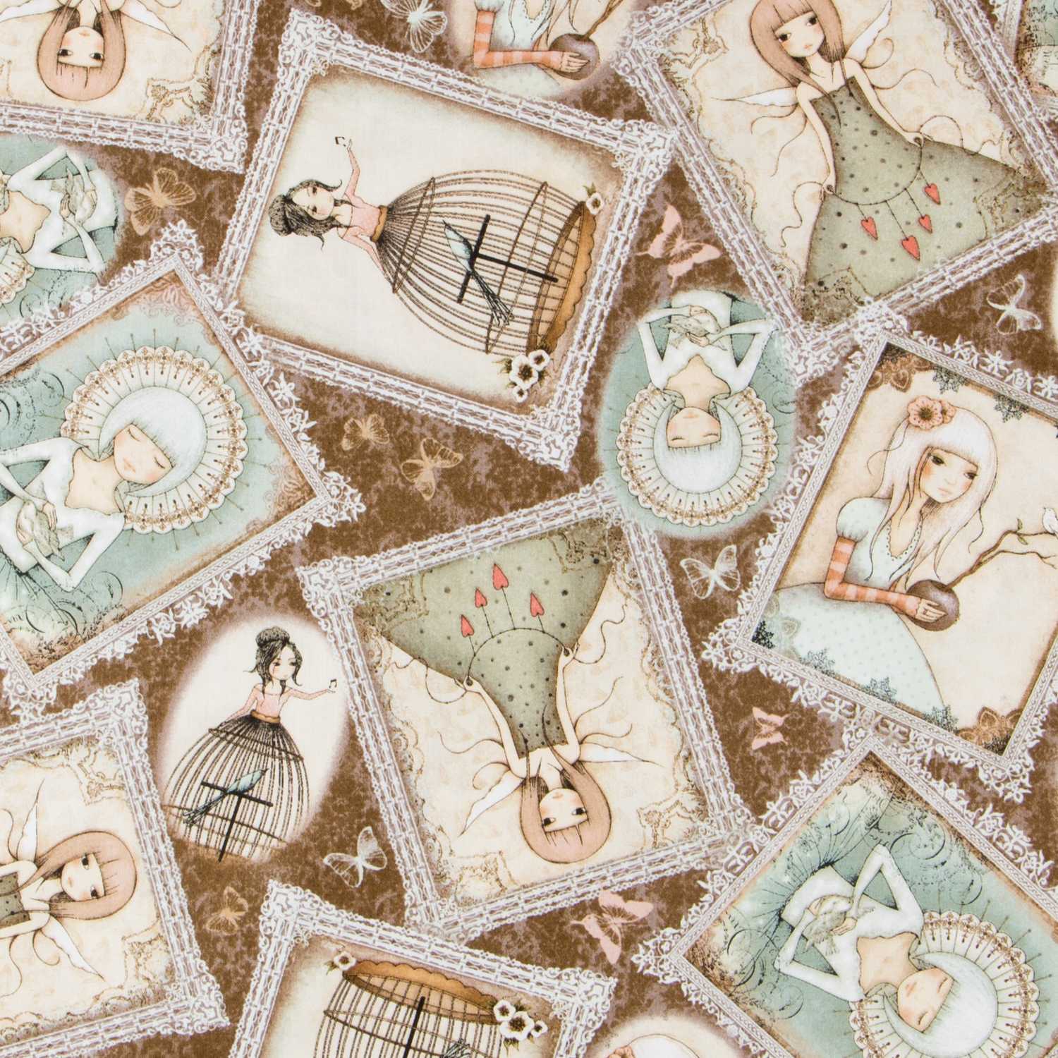Patchworkstoff Santoro's Mirabelle Kamel - Ribes y Casals