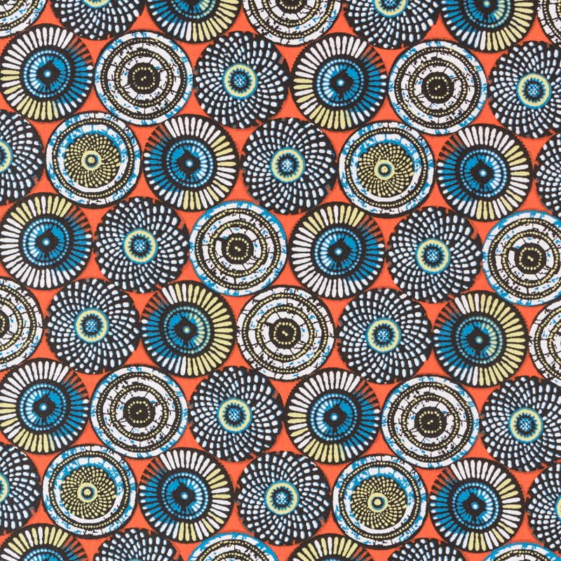 Patchwork-Stoff Soweto Orange - Ribes y Casals