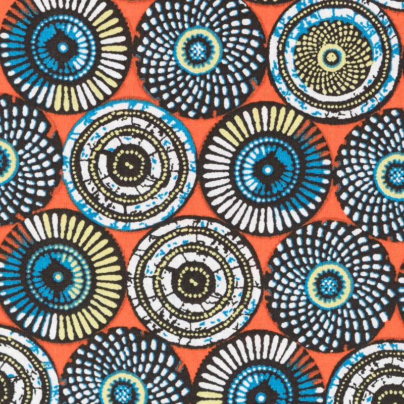 Patchwork-Stoff Soweto Orange - Ribes y Casals