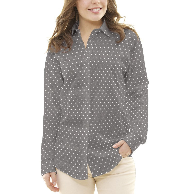 Patchwork-Stoff Polka Dots Grau Hintergrund - Ribes y Casals