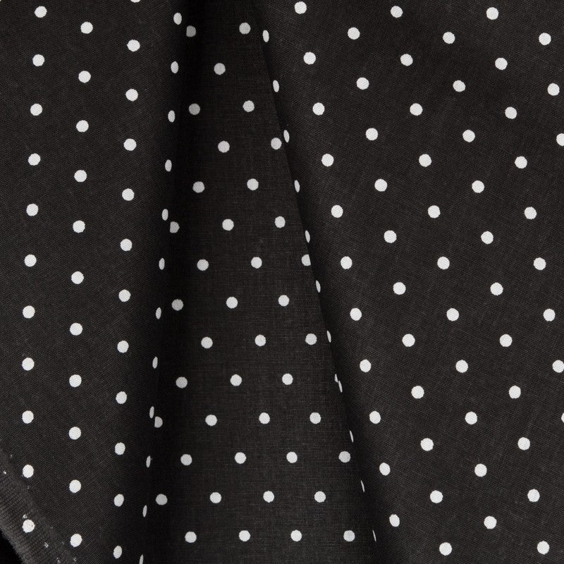 Patchwork-Stoff Polka Dots Schwarzer Hintergrund - Ribes y Casals