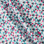 Dreiecke Fuchsia Patchwork-Stoff - Ribes y Casals