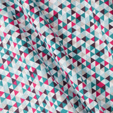 Dreiecke Fuchsia Patchwork-Stoff - Ribes y Casals