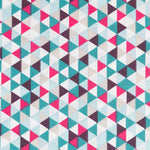 Dreiecke Fuchsia Patchwork-Stoff - Ribes y Casals