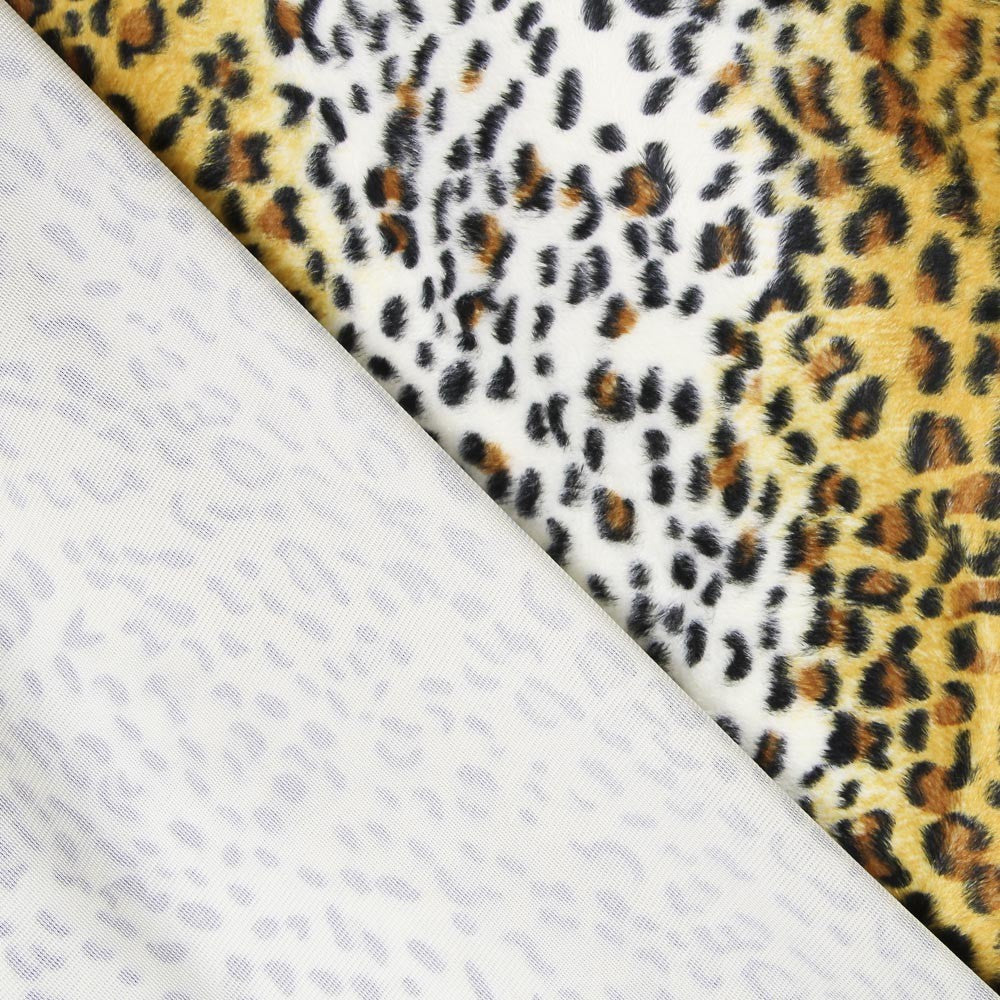 Gelber Leopard-Tierhaar-Stoff - Ribes y Casals