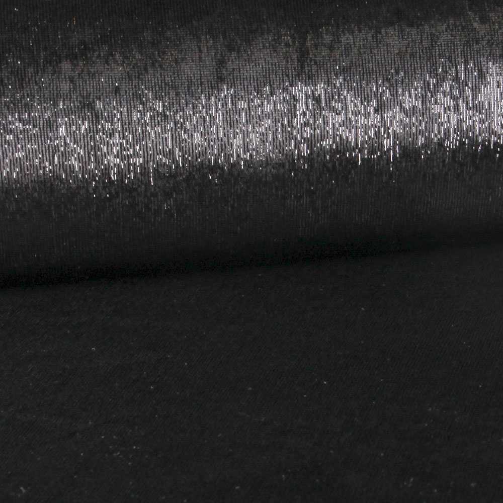 Lurex Affenhaar-Stoff Schwarz - Ribes y Casals