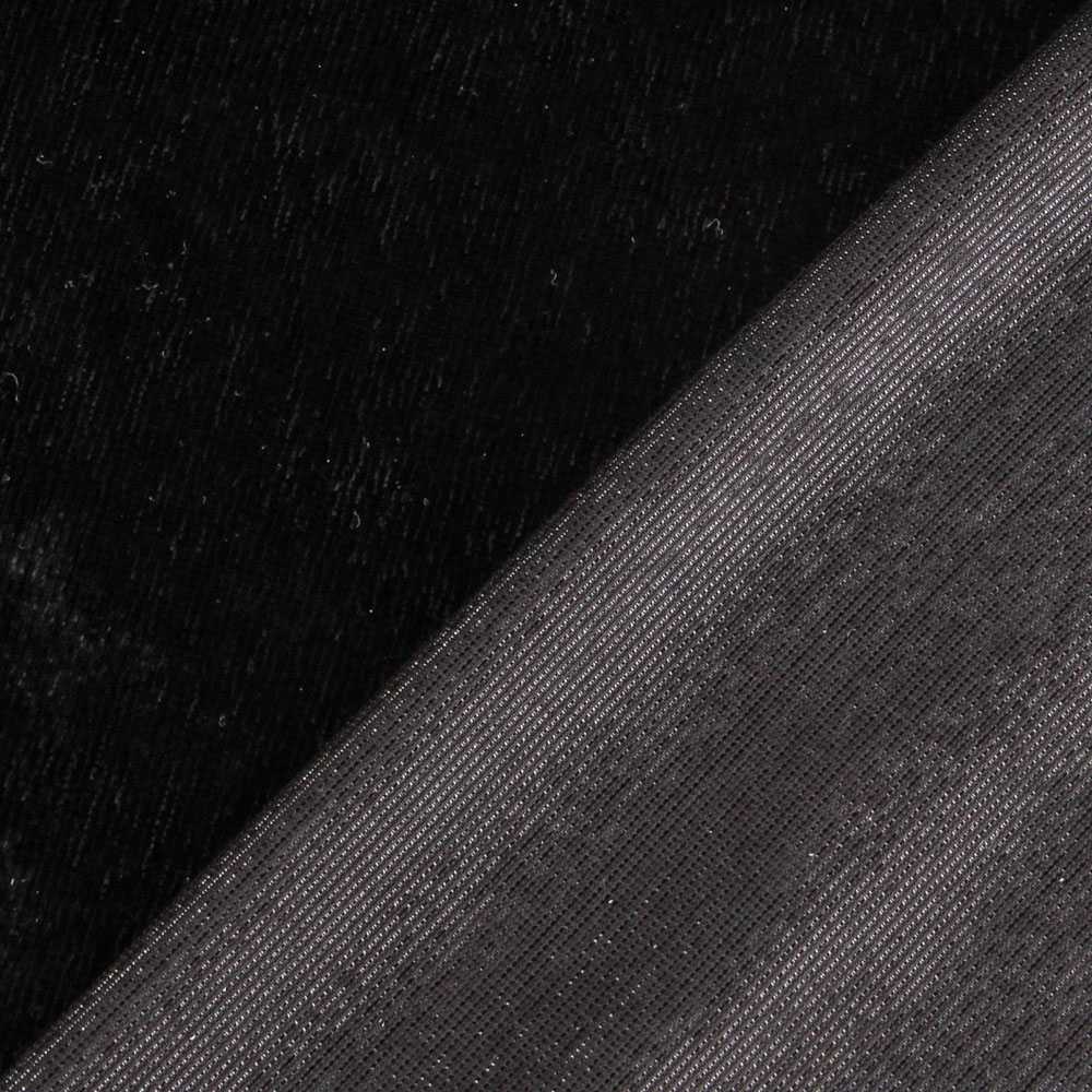 Lurex Affenhaar-Stoff Schwarz - Ribes y Casals