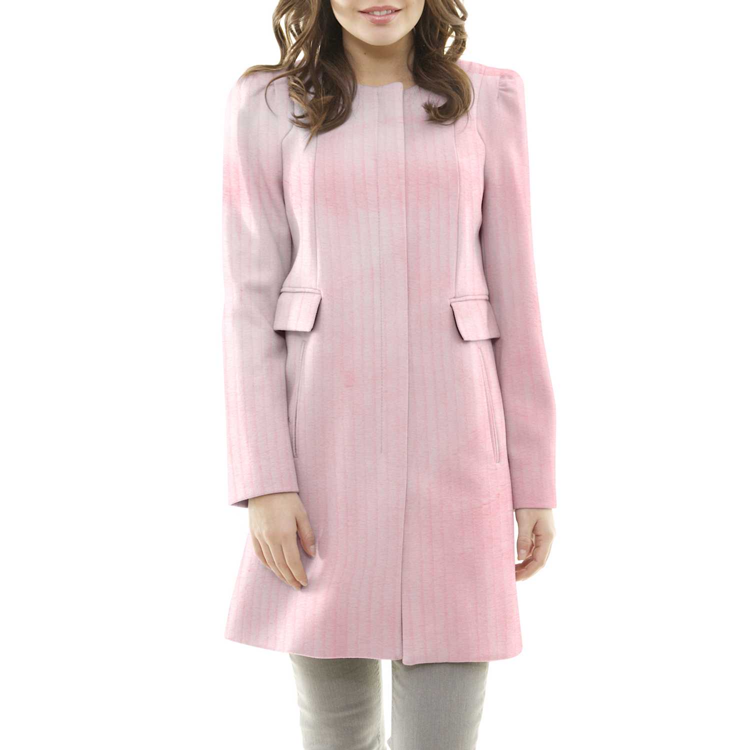 Stoff Pelo Winter Rosa Gestreift - Ribes y Casals