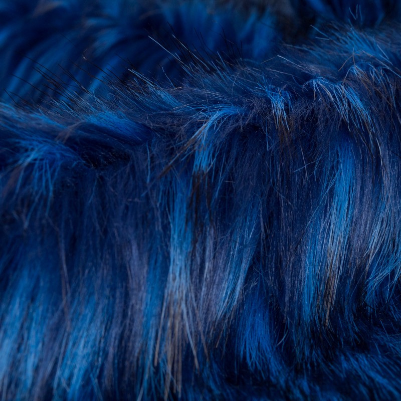 Stoff Langhaar Blau Bicolour - Ribes y Casals