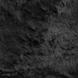 Stoffrest Langhaar schwarz – verschiedene Maße x Breite 150 cm - Ribes y Casals