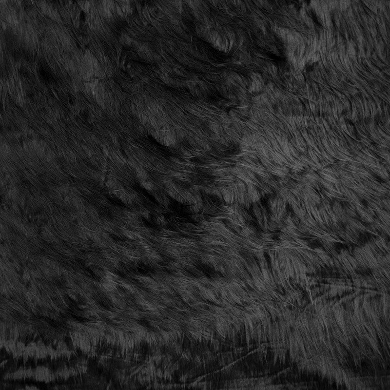 Stoffrest Langhaar schwarz – verschiedene Maße x Breite 150 cm - Ribes y Casals