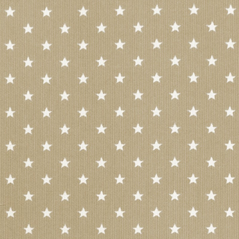 Pique Canutillo Stars Stoff Camel Hintergrund - Ribes y Casals