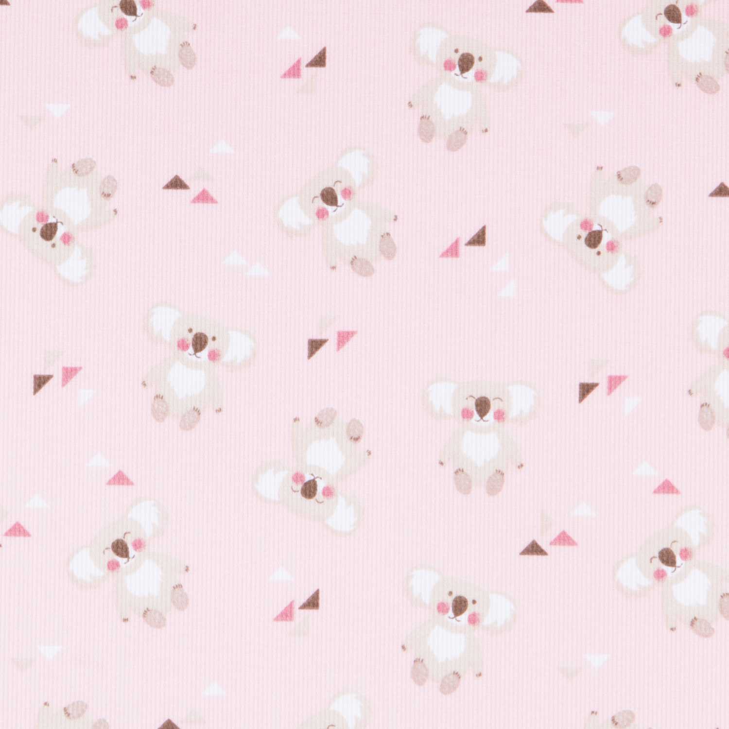 Stoff Piqué Canutillo Koala Rosa - Ribes y Casals