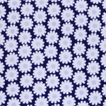 Pique Canutillo-Stoff Margaritas Marineblau - Ribes y Casals