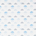Pique Canutillo Stoff Clouds Blau - Ribes y Casals