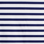 Pique Canutillo-Stoff Marineblau gestreift - Ribes y Casals