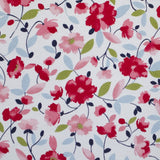Pique Floral Print Stoff Rosa - Ribes y Casals