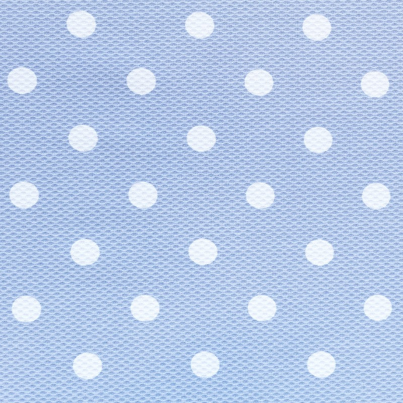 Stoff Piqué Polka Dot Weiß - Ribes y Casals