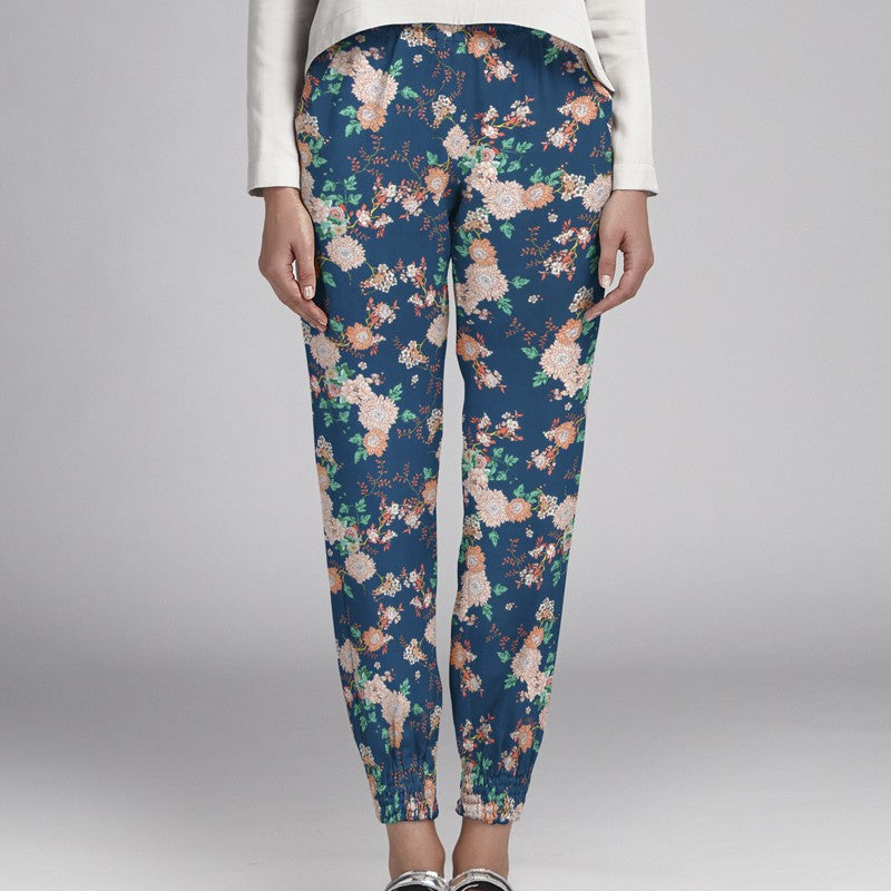 Polyester-Gewebe Canard Blumen - Ribes y Casals