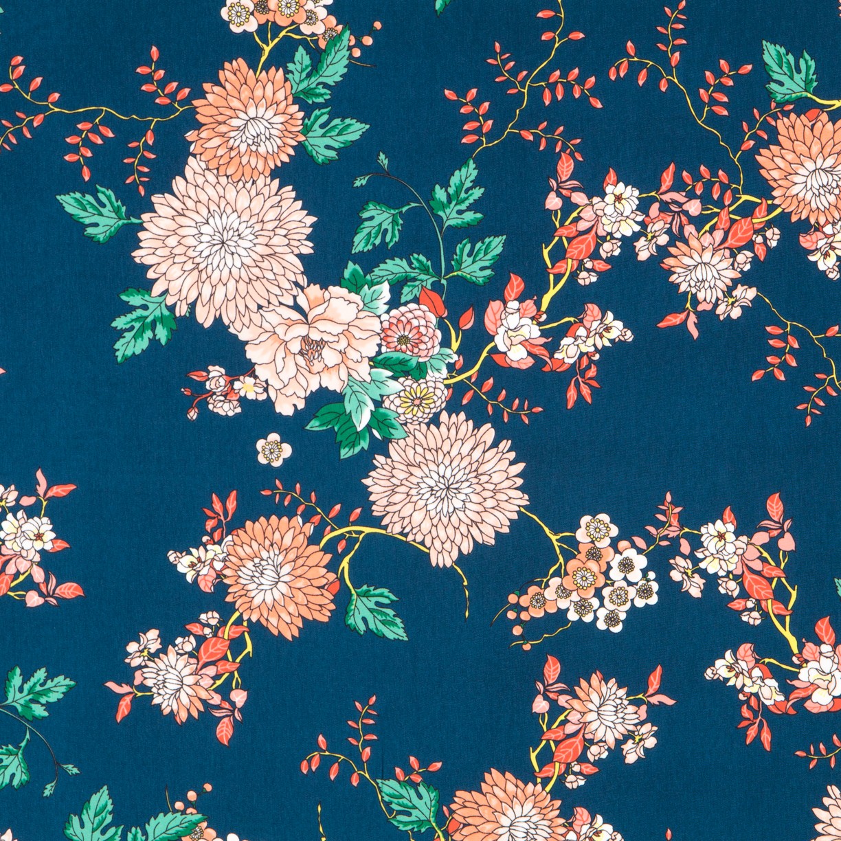 Polyester-Gewebe Canard Blumen - Ribes y Casals