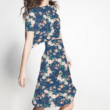 Polyester-Gewebe Canard Blumen - Ribes y Casals