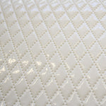 Gesteppter weißer Polyskin-Stoff, gepolstert, weißer Rhombus - Ribes y Casals
