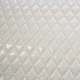 Gesteppter weißer Polyskin-Stoff, gepolstert, weißer Rhombus - Ribes y Casals