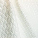 Gesteppter weißer Polyskin-Stoff, gepolstert, weißer Rhombus - Ribes y Casals