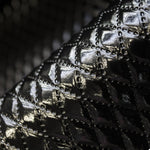 Gestepptes Polyskin gepolstertes Gewebe Rhombus Schwarz - Ribes y Casals