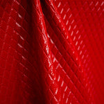 Roter Rhombus gesteppter Lackleder-Stoff - Ribes y Casals