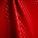 Roter Rhombus gesteppter Lackleder-Stoff - Ribes y Casals