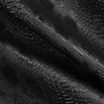 Krokodil-Lackleder-Gewebe Schwarz - Ribes y Casals