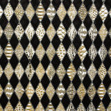 Schwarzer Rhombus Reptil-Lackkunstleder-Stoff Schwarz - Ribes y Casals