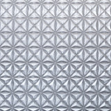 3D Silberner Rhombus 3D Lack-Kunstleder-Stoff - Ribes y Casals