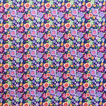 Hippie Blumen Bedruckte Popeline Lila - Ribes y Casals