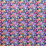 Hippie Blumen Bedruckte Popeline Lila - Ribes y Casals