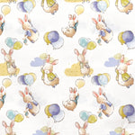 Baumwoll-Popeline Little Rabbit Weißer Baumwoll-Popeline-Stoff - Ribes y Casals