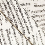 Baumwollpopeline Musiknoten Roh - Ribes y Casals
