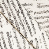 Baumwollpopeline Musiknoten Roh - Ribes y Casals