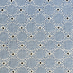 Popeline-Stoff Stickerei Kreise Blau - Ribes y Casals