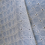 Popeline-Stoff Stickerei Kreise Blau - Ribes y Casals